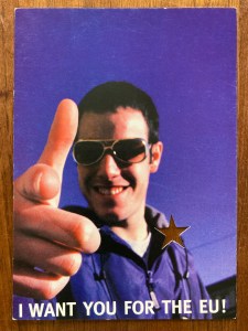 I want you for the EU! Werbepostkarte von 1998